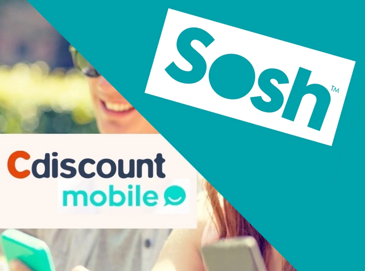 パッケージ プロモーション: 月額 9.99 ユーロで無制限 + Sosh で 50 GB、Cdiscount Mobile で 100 GB