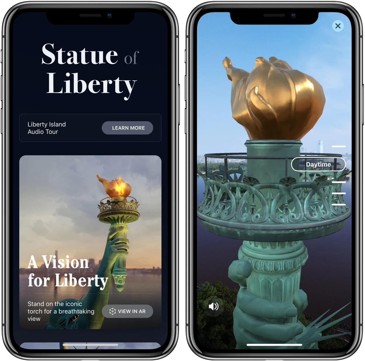 拡張現実の iPhone アプリのおかげで自由の女神があなたのところにやって来ます