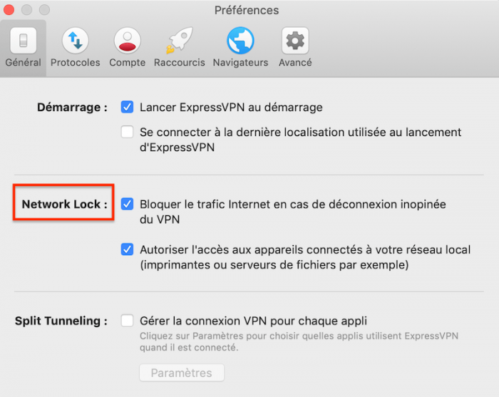 Network Lock ExpressVPN