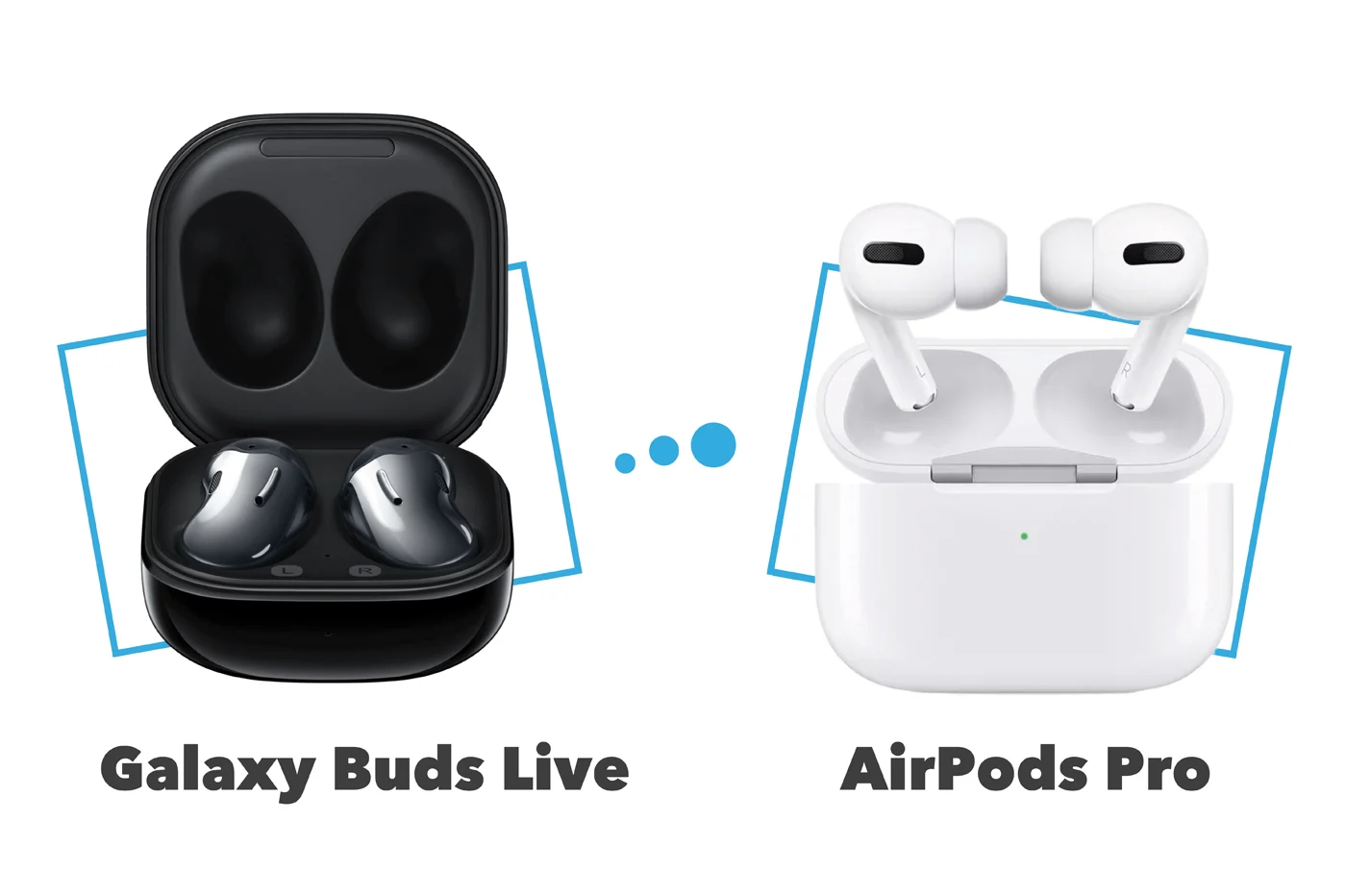 比較と違い: Samsung Galaxy Buds Live ワイヤレス ヘッドフォンと AirPods Pro