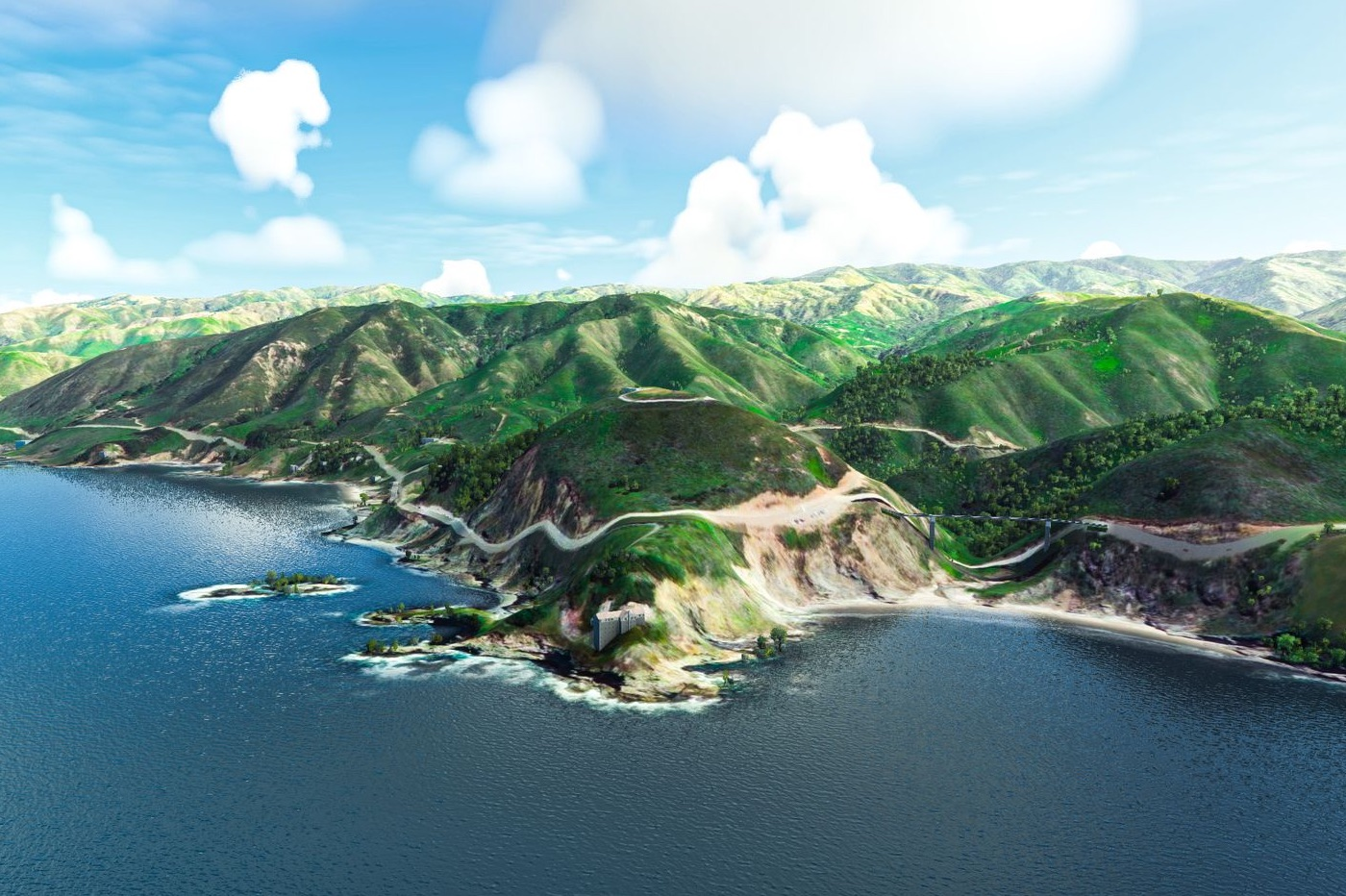 Flight Simulator で macOS Big Sur の壁紙を再現します