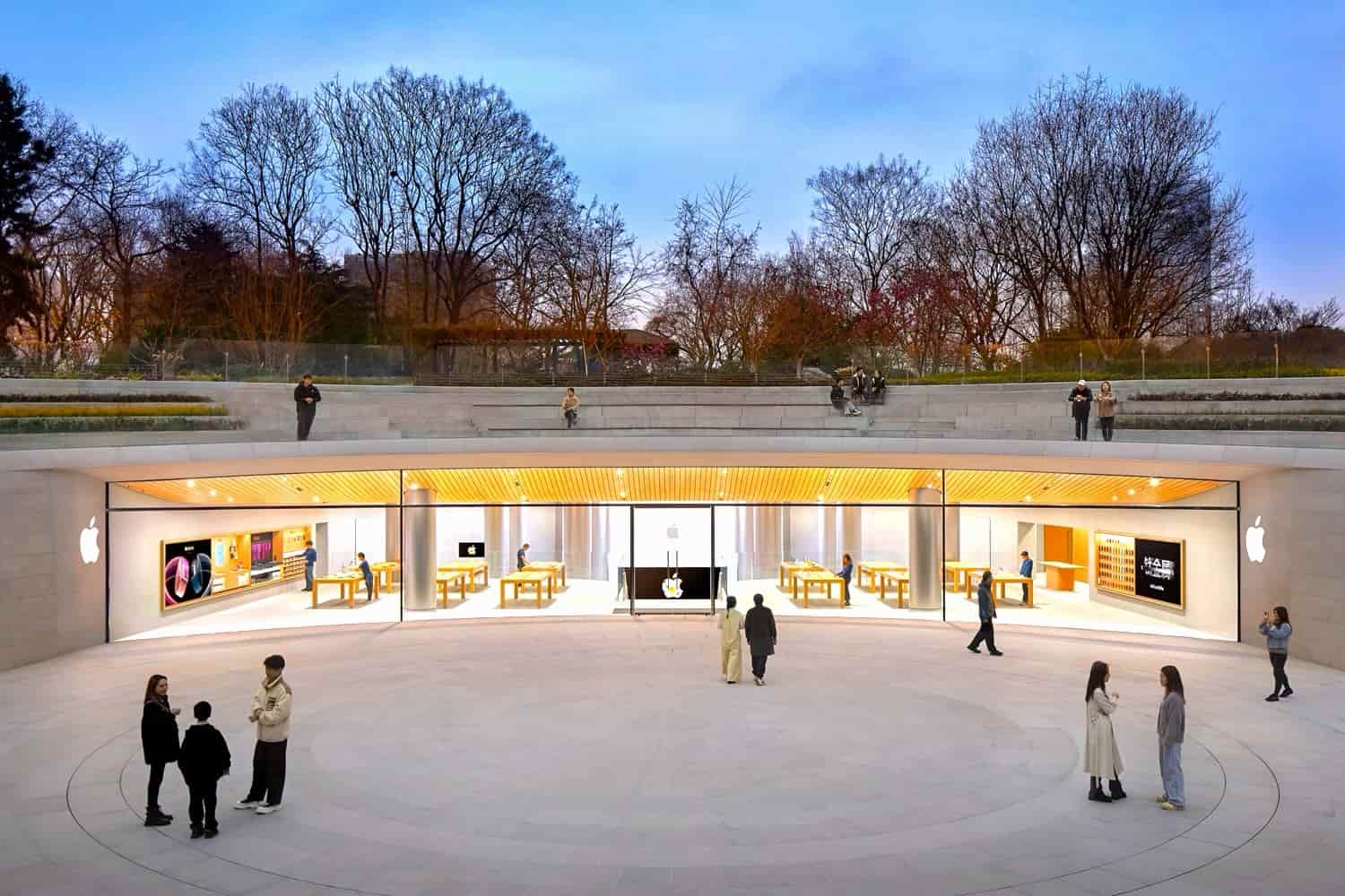 ダウンロードするには: 静安 Apple Store から「花咲くリンゴ」の壁紙