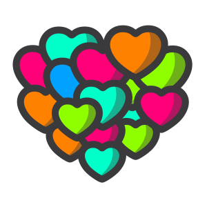Mois coeur autocollant 2