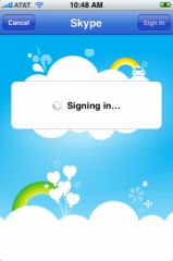 iPhoneのSkypeも利用可能です