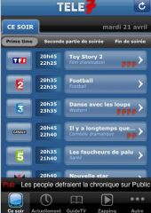 iPhone TV 番組: Télé 7 jours がそのアプリケーションを提供