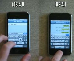 iOS 4.1 での iPhone 3G: iOS 4.0 との速度比較ビデオ、明らかな改善!