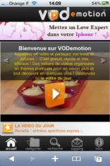 iPhone モバイル Web サイトで利用できる VODemotion ビデオ
