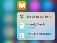 実際の iOS: iBooks で 3D Touch を使用する方法