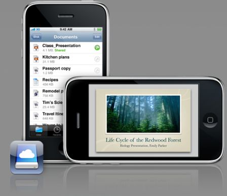 Apple iDisk は AppStore で入手できます。